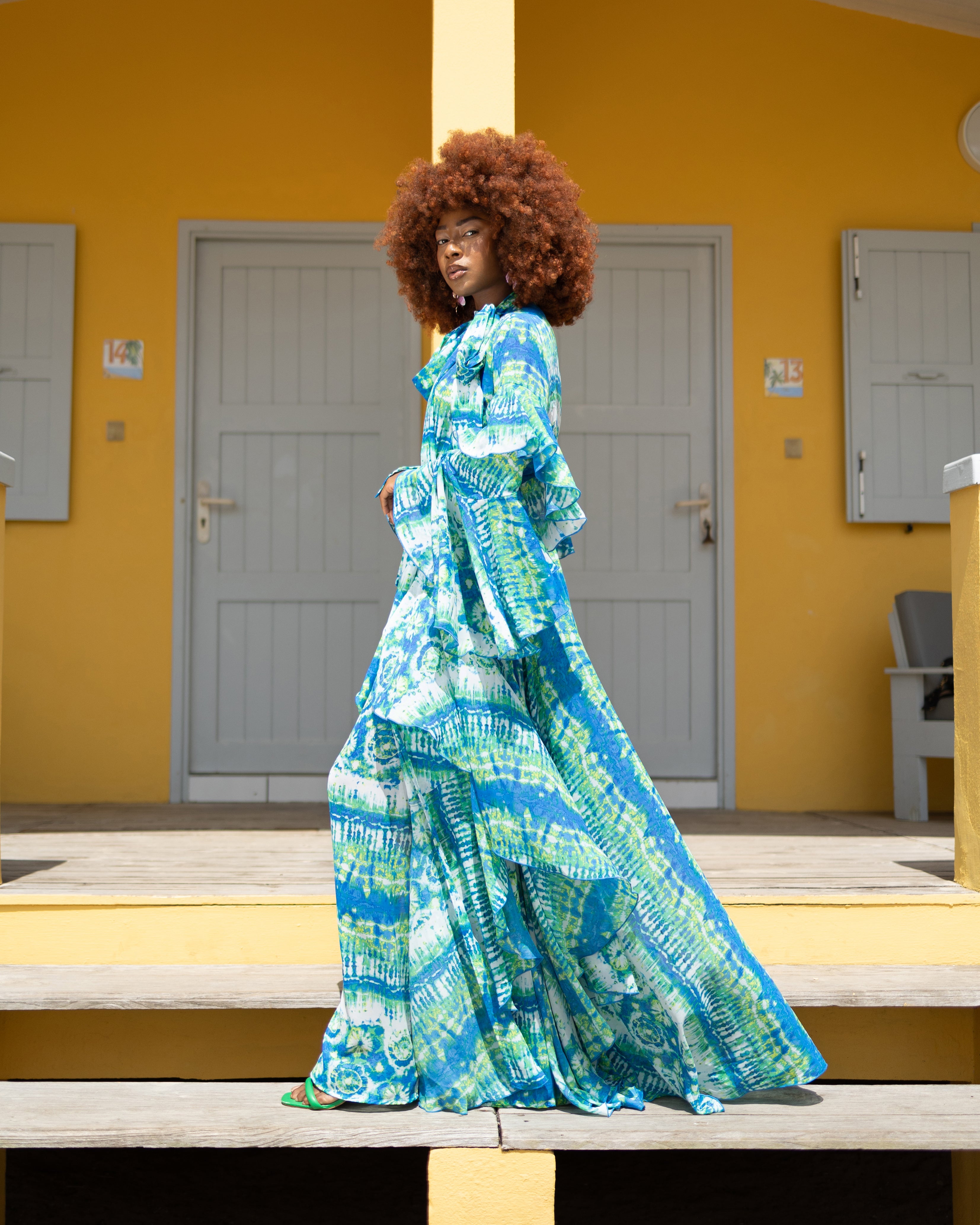 Korinne Deluxe Kaftan With Neck Tie