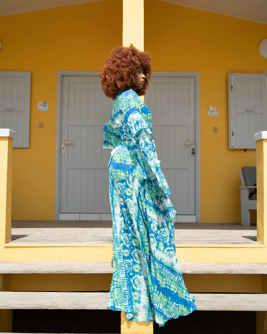 Korinne Deluxe Kaftan With Neck Tie