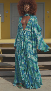 Korinne Deluxe Kaftan With Neck Tie